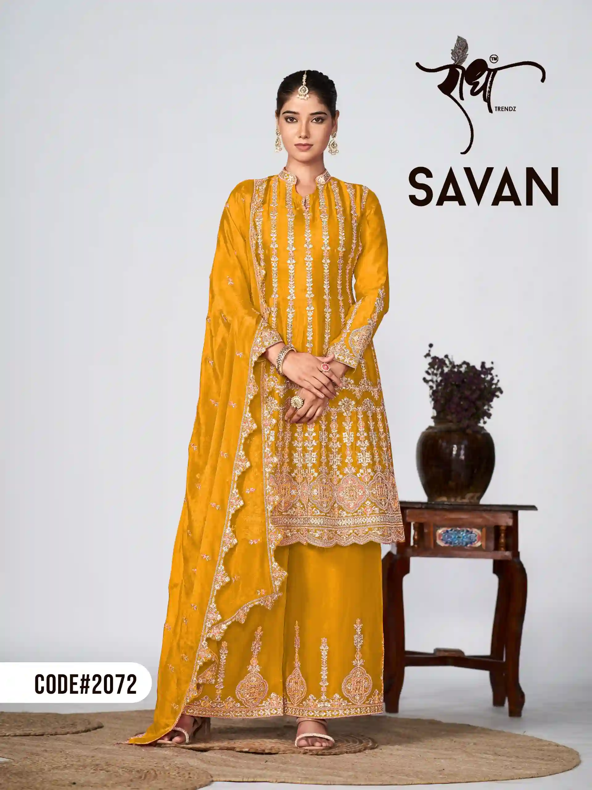 Radha Trendz Savan Heavy Premium Chinon Wholesale Designer Readymade Salwar Suit Catalog — Wholesale Salwar Suits, MPA wholesale from Surat - Gallery Image 5